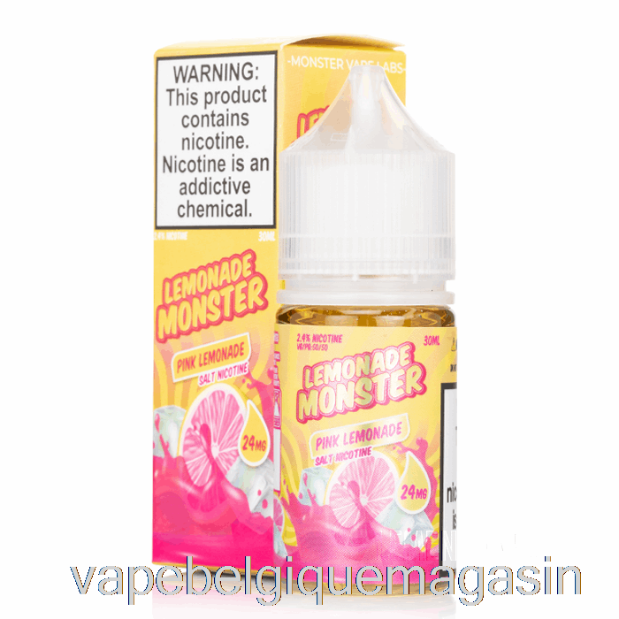 Vape Belgique Limonade Rose - Limonade Monstre Sels - 30ml 24mg